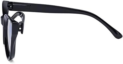 Eyekepper Large Cateye Design Reading Glasses Oversized Readers for Women Reading - Black +1.75