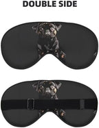 Cute Black Pug Dog-Standard-Scale-2_00x Print Block Out Light Eye Sleep Mask,Soft Breathable Eye Cover, for Sleeping Travel Home Nap