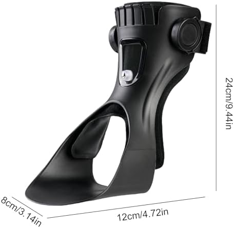Drop Foot Brace, Foot Drop Stabilizers Brace, Adjustable Ankle Foots Orthosis Support with Inflatable Air-bags, Lightweight Ankle Braces Stabilizers for Varus Correction, Improves Walking Gait, Left L
