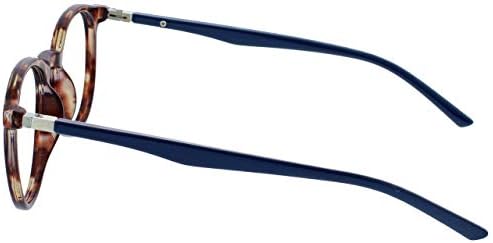 OPULIZE MET Reading Glasses for Women Men, Slim Round Frame with Spring Hinges and Scratch Resistant, Black,Brown,Grey,Clear +3.5 (Pack of 4)
