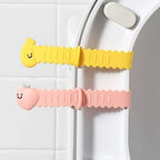 Habiba Toilet Lid Handle Adjustable Toilet Seat Lifter，Banana/Peach Pattern Cute Toilet Seat Handle Repeated Use Avoid Touching Sanitary Convenient Safer