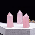 35-45Mm 1Pc Natural Crystal Rose Quartz Point Healing Stone Hexagonal Prisms Obelisk Wand Treatment Ornaments Stone - (Color: Rose Quartz)
