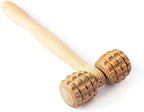 tuuli Accessories - T-Shape Massage Roller, Body and Face Roller, Multi-Functional Facial Massager, Helps Ease Muscle Tension and Supports Skin Health, Wooden Roller Massager Tool