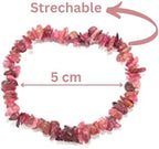 Hijet Pink Tourmaline Chips Bracelet for making Jewelry Balancing Positive Energy Harmony Luck Yoga Meditation Reiki Genuine Authentic Fashion Style