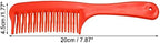 VOCOSTE Detangling Hair Comb, Double Row Tooth Hair Comb Hairdressing Styling Tool for Curly Hair, Red, 7.87"x1.77"