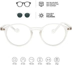 DIDINSKY readers presbyopia reading glasses anti blue light for men and women. Rubber touch, flexible temples and anti-reflective lenses. Smoke +1.0 - UFFIZI BIO
