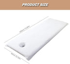 Massage Bed Cover, 32x75inch Soft Microfiber Beauty Salon Sheets with Face Hole, Absorbent Massage Table Cover for Salon SPA (White)