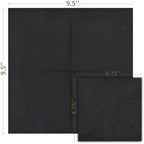 Cocktail Napkins - 600 Count 2-Ply Black Napkins Disposable, 4.75 x 4.75 Inch Folded Paper Napkins Bulk Beverage Napkins for Dinner Wedding Bar Party and Everyday Use
