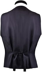 GUSLESON Men's V-Neck Suit Vests Solid Color Formal Slim Fit Business Dress Vest Waistcoat