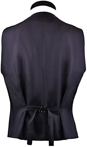 GUSLESON Men's V-Neck Suit Vests Solid Color Formal Slim Fit Business Dress Vest Waistcoat