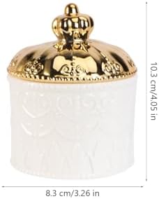 ABOOFAN Ceramic Jewelry Box with Lid Ceramic Jewelry Case Ring Box Trinket Organizer for Necklace Bracelet Earrings and Accessories Wedding Candy Home Decor