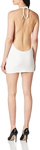 Roma Women's Plunge Mini Dress with Open Back and O-Ring Detail