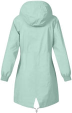 Rain Jacket Women Waterproof Long Hooded Raincoats Lightweight Windbreaker Hiking Travel Workout Jackets With Pocket