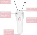 Threading Hair Removal, Hair Remover Electric Face Eyebrow Threading Epilator USB Charging Cotton Thread Depilation Machine Device for Women Girls Ladies ()