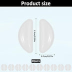 20 Pairs Eyeglass Nose Pads Anti Slip, 3.5 mm Adhesive Eye Glasses Nose Pad Non Slip Silicone Noses Pad for Eyeglasse Anti-Slip Noses Pads, Silicone GlassesNose Grips for Plastic Frames Reading