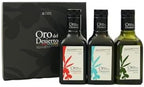 Oro del Desierto Monocultivar Set of Organic Spanish Extra Virgin Olive Oil - 2020 Harvest Arbequina Hojiblanca Picual - 3 x 0.25 Liter / 8.45 Ounce