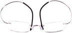 Agstum Titanium Rimless Flexible Frame Hingeless Optical Eyeglasses Clear Lens