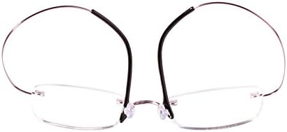 Agstum Titanium Rimless Flexible Frame Hingeless Optical Eyeglasses Clear Lens