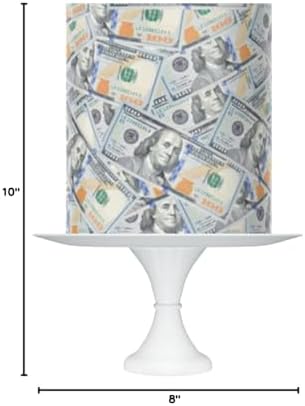 Money Edible print cake wrap topper icing sheet 8x10in, 100 dollars bill topper