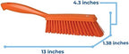 Vikan 45897 Bench Cleaning Brush, Polypropylene/Polyester Medium Bristle Dustpan Brush & Sweeper, 14 Inch, Orange