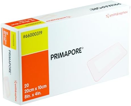 Smith & Nephew Primapore White Polyester Nonwoven Island Dressing Sterile 4 x 8" 20 per Box