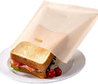 12 Pack Reusable Sandwich Bags Non Stick Toaster Bags Reusable Snack Bags for Toaster,Sandwiches,Panini,Toasts,Grilled Cheese