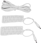 2PCS USB Heating Film 3.5x1.8in Carbon Fibre Soft Machine Washable Electric Heating Pad Pads for Gloves Socks Shoes Hot & Cold Therapies