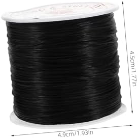 FOMIYES 0.6mm Elastic Hair Extension Thread 1 Roll of Stretchy Invisible String for Beading DIY Hair Accessories and Bundles Sturdy No-Trace Design for Extensions and Jewelry Making