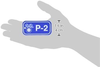 Brady 105695 1 1/2" Height x 3" Width, 1.5 inches Plastic (B-401), White on Blue Energy Source Tags (25 Tags)