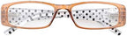 Eyekepper 5-Pack Spring Hinges Polka Dots Patterned Temples Rectangular Reading Glasses Sunshine Readers +2.75
