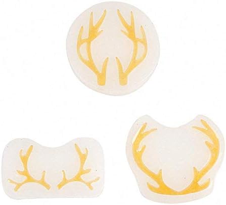 ResinPro 3Pcs Antler Silicone Mold for Christmas Elk Deer Horn Necklace Pendant - Epoxy Resin Casting Jewelry Making Tool, Chocolate Fondant and Cake Decorating