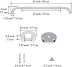 2 Pack 24 Inch Anti Slip Shower Grab Bar Oil Rubbed White 1.25" Diameter,Munzong Bathroom Grab Bar, Knurled Bathroom Balance Bar,Safety Hand Rail Support Handicap Elderly Senior Assist Bath Handle