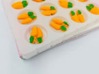 Edible 24 pcs Easter Themed Sugar Easter Carrot cake decorations, Carrots cupcake toppers, perfect Icing Cookies decro for Cupcakes, Cake, Macaron and Cakecicles Decorating