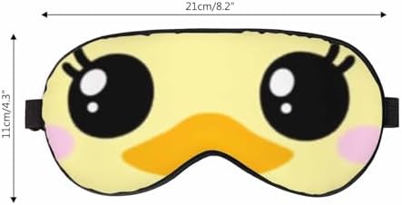 Duck Sleep Eye Mask Funny Duck Crayon Color Men Women Sleep Mask with Adjustable Strap Eye Cover Eye Shade for Travel, Nap,Meditation