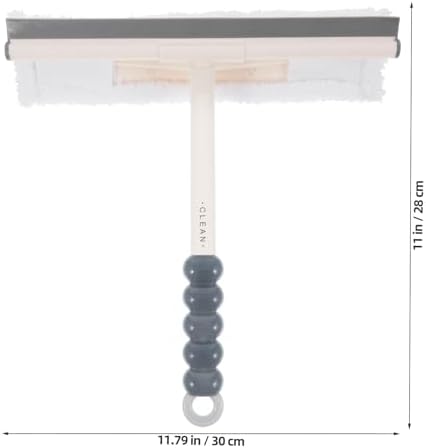 Double-Sided Window Squeegee for Shower and Car Windshield, Gray Bathroom and Car Glass Cleaning Tool with Water Scraper, Household Glass Cleaner for Home and Vehicle Use