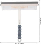 Double-Sided Window Squeegee for Shower and Car Windshield, Gray Bathroom and Car Glass Cleaning Tool with Water Scraper, Household Glass Cleaner for Home and Vehicle Use
