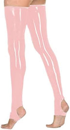Lingerie PVC Stocking Open Toe Foot Stockings Faux Leather High Tube Dance Socks Thigh Highs Stock,Lotus,XXL