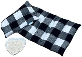 Microwavable Heating Pad (Black Plaid/Large)