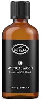 Mystix London | Mystical Moon | Spiritual Pure & Natural Essential Oil Blend 100ml - for Diffusers, Aromatherapy & Massage Blends | Perfect as a Gift | Vegan, GMO Free