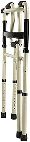 Walkers for The Elderly Walking Frame Folding Portable Aluminum Alloy Belt Wheel Without Wheel Dual-Use/Multi-Function Walking Aid/Elderly Walker