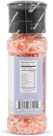 Himalayan Secrets Pink Salt Coarse Grinder - Natural Gourmet Cooking Salt, Kosher Certified, Unrefined, Mineral Rich, Bold Flavor, No Additives, Refillable Container with Ceramic Mill (8 oz)