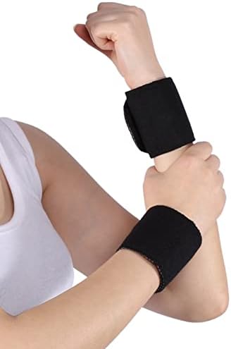Self Heating Wrist Brace, 1 Pair Tourmaline Magnetic Massage Therapys Self Heating Wrist Brace Support Protector for Muscular Soreness and Wrist Ache