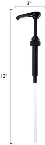 DZHJKIO Black Syrup Pumps, Fits 25.4 Oz/750Ml Bottles (Pack of 2)