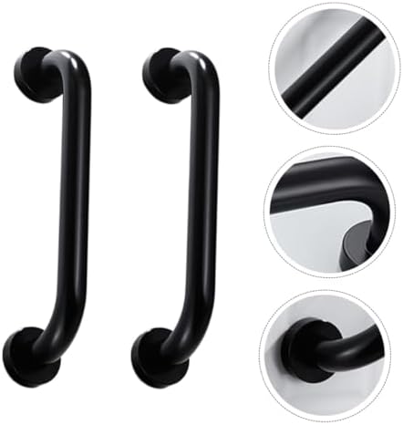 2pcs Bathroom Grab Bars Aluminum Handrails Wall-Mounted Safety Handles for Bathtubs Toilets Stairs Non-Slip Support for Elderly and Seniors