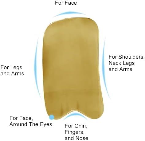 Youngme Ox Horn Scraping Massage Tool, Gua Sha Facial Tool Natural Message Board for Body, Neck, Face (4mm Thick)