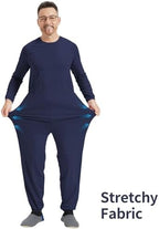 Anti Strip Clothing Adaptive Jumpsuit with Easy Access Back Zipper Pajamas for Elderly & Dementia Patients