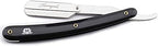 Men's Black Traditional Style Stainless Steel Straight Razor with Leather Pouch (1 Count, Reusable, Ergonomic, Portable)