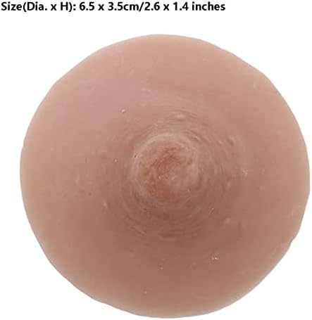 YiZYiF 1 Pair Self Suction Silicone Nipples Cover Realistic Adhesive Pasties Stickers for Breast Form Cosplay Crossdresser