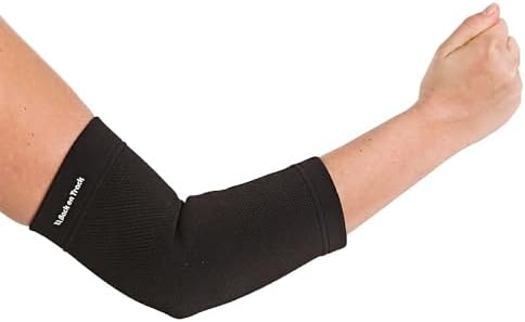 Back on Track Physio Elbow Brace 4-Way Stretch 1207 with Welltex Technology, Black, Large