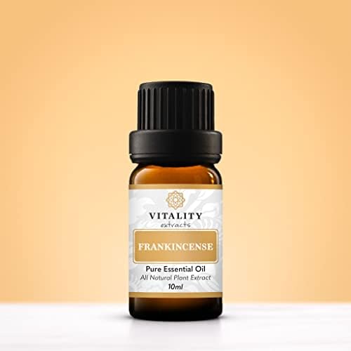 Vitality Extracts Frankincense Essential Oil - 10ml, Boswellia Serrata, Aromatherapy, Skin Care, Natural Calm, Rest & Relaxation, Yoga, Comfort